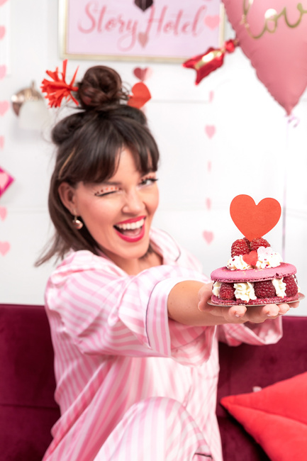 Dekoracja Bufetu - Piker serduszko 6 sztuk