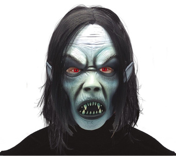 Maska lateksowa Wampir z włosami