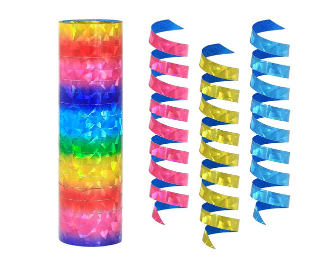 Serpentyna holograficzna 4m - mix kolor 1 sztuka