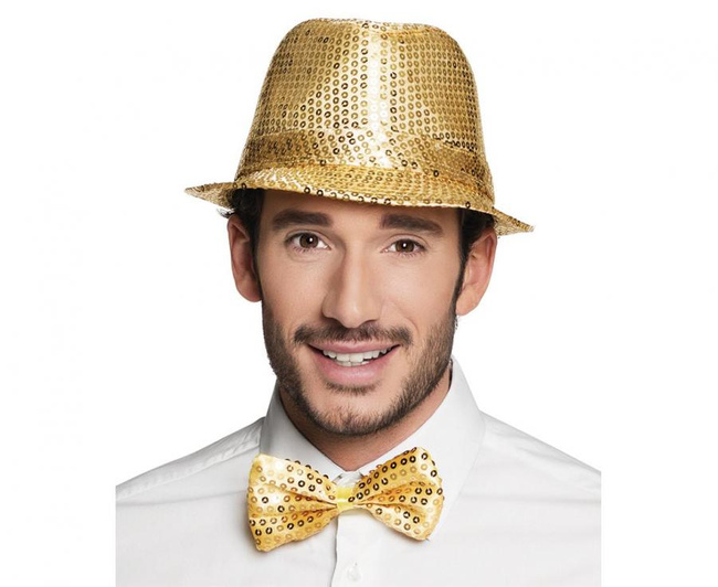 Muszka Sylwestrowa w cekiny złota