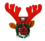 Rogi Renifera na opasce + świecący nos