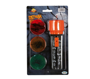 Latarka ze wzorem na Halloween