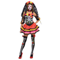 Kostium "Day of Dead" sukienka z akcesoriami