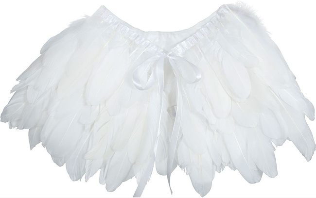 Peleryna z piór biała