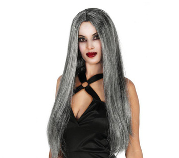Peruka długowłosa "Zjawa" siwa