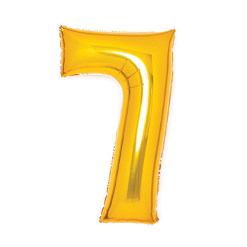 Balon foliowy 28" złoty numer 7