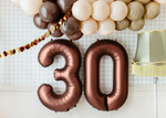 Balon foliowy 34" mat brąz mocca numer 3