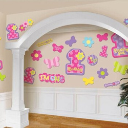 Roczek dziewczynki - dekoracje ścienne 30 sztuk