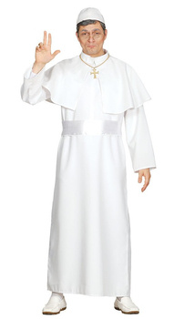 Kostium "Papież" sutanna, peleryna, papieska
