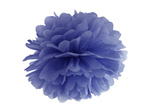 Pompon bibułowy 25cm - niebieski granatowy