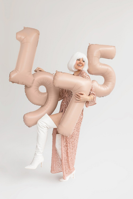 Balon foliowy 28" beżowy numer 5