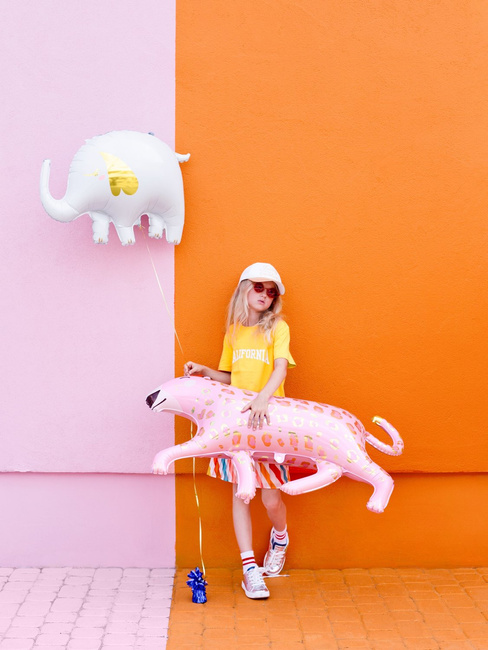 Balon foliowy 28" Słoń biały