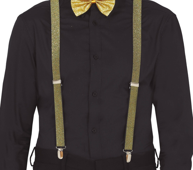 Szelki brokatowe - złote