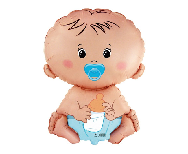 Balon foliowy 24" Dziecko Bobas niebieski