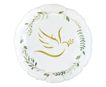 Balon foliowy 18" Gołąbek w wieńcu