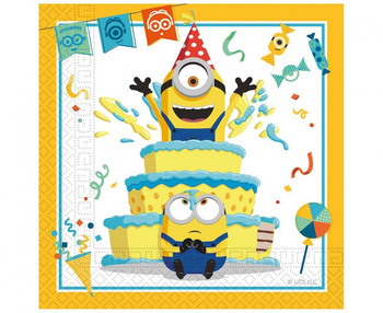 Minionki Party - Serwetki papierowe 33cm 20 sztuk
