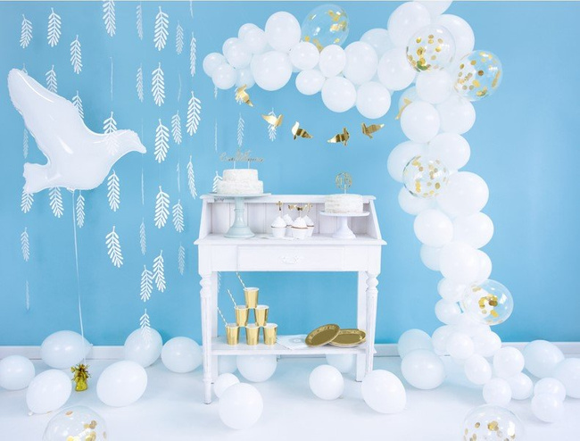 Balon foliowy 28" Gołąb biały