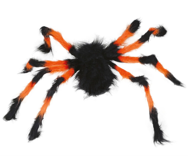 Pająk czarno - pomarańczowy 75cm