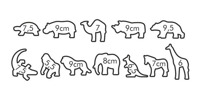 DELICIA - Wykrawacze do ciastek ZWIERZĘTA - ZOO 12 sztuk