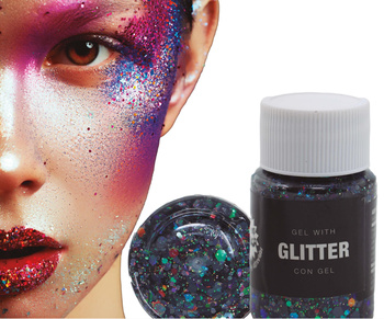 Brokat w żelu 20g - czarny