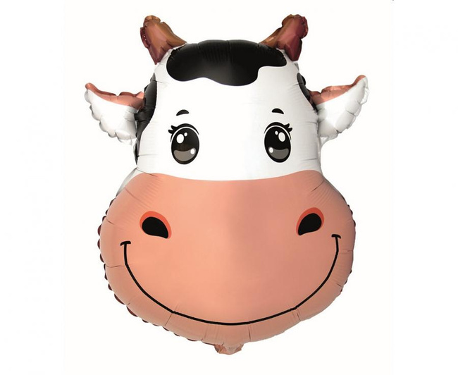 Balon foliowy 24" Zwierzę Krowa - głowa