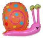 Balon foliowy 24" Uśmiechnięty Ślimak Różowy