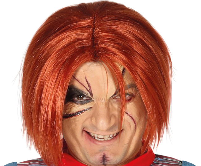 Peruka męska Lalka zabójca, ruda