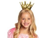 Korona królowej plastikowa AMY na gumce, złota