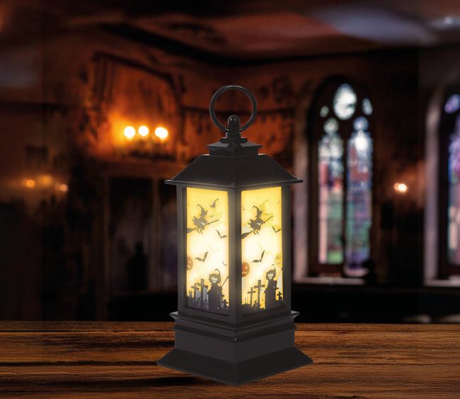 Halloweenowa latarenka ze świecą LED