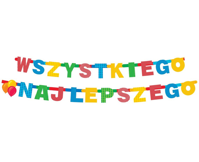 Baner "Wszystkiego Najlepszego" kolorowy 2,3m