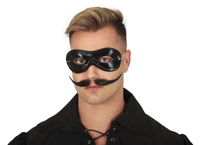 Maska karnawałowa "Pierrot" metalizowana, różne kolory