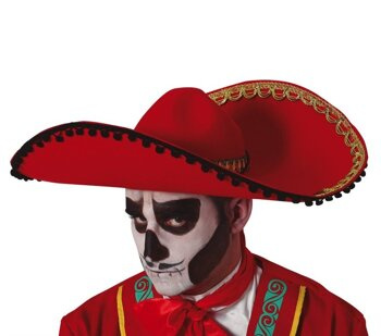 Kapelusz Sombrero Mexico czerwone