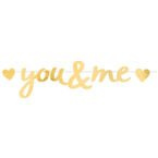 Everyday Love - Baner "You & me" złoty 92cm