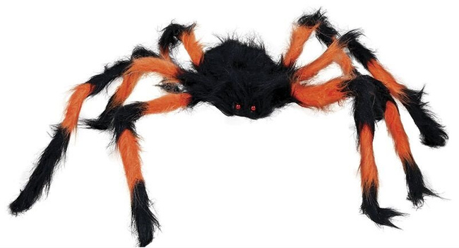 Pająk czarno - pomarańczowy 75cm