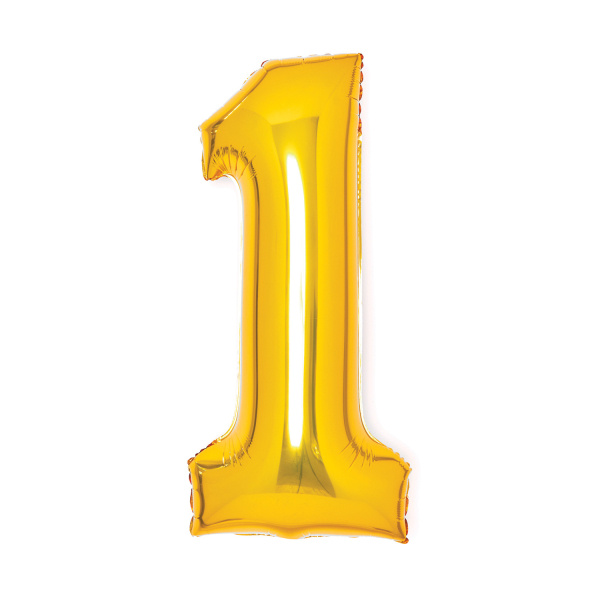 Balon foliowy 28" złoty numer 1
