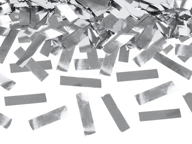 Konfetti pneumatyczne 40cm - Srebrne