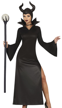 Kostium "Diabolina" suknia czarna z kapturem