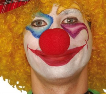 Nos klauna gąbkowy - czerwony