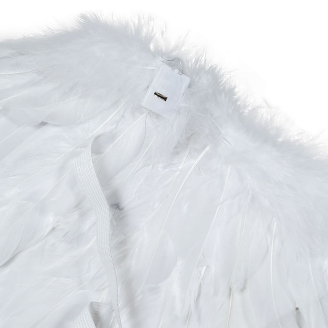 Skrzydła Anioła piórkowe LED - białe