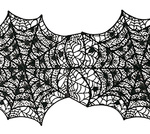 Pajęczyna - bieżnik czarny 34x136cm