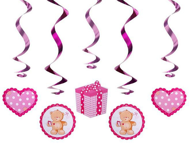 Świderki Misiowe Różowe 60 cm 5 sztuk