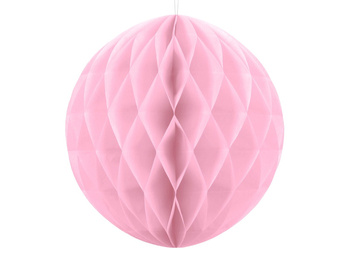 Rozeta honeycomb kula 30cm różowa jasna