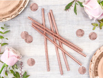 Jednokolorowy ROSE GOLD - Słomki opalizowane 19,5cm 250 sztuk