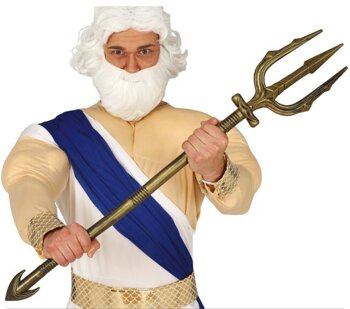 Trójząb Posejdona złoty 94cm - składany