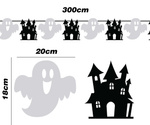 Girlanda halloweenowa "Nawiedzony dom" 3m