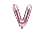 Balon foliowy 14" pudrowy róż Litera V