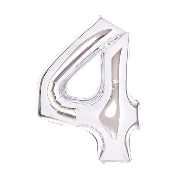 Balon foliowy 26" srebrny numer 4
