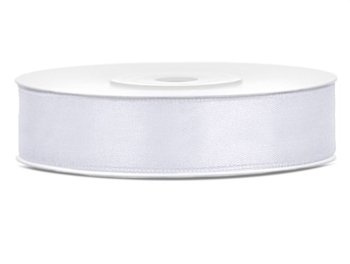 Tasiemka satynowa 1,2cm 25m biała