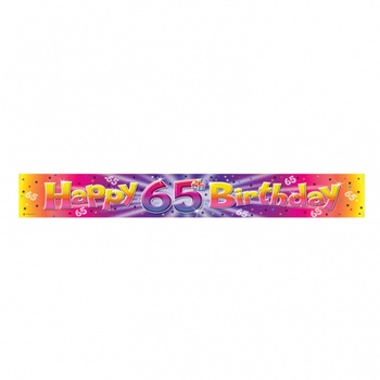 Baner urodzinowy "Happy 65th Birthday" 3,65 metra