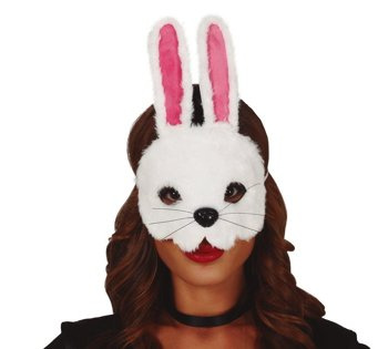 Maska dziecięca pluszowa Króliczek